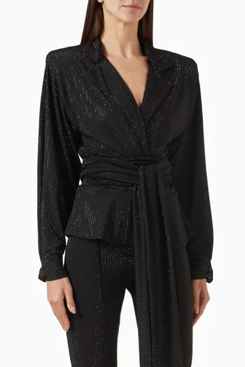 Hotfix Belted Shirt in Jersey