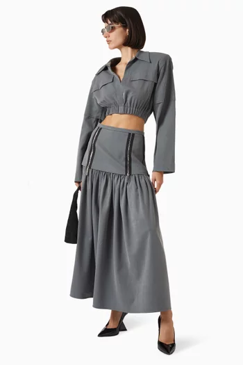 Multi-style Shirt in Suit Wool