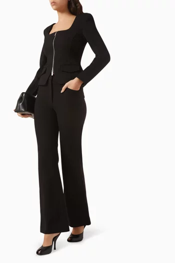 بنطال جايا بقصة واسعة مزيج رايون بونتي