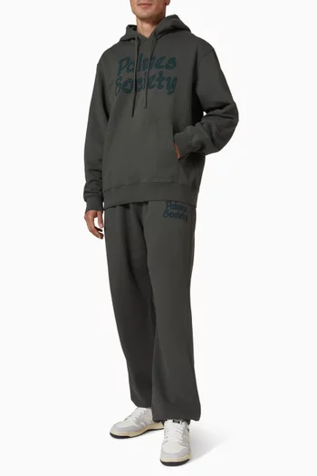 كنزة بغطاء رأس وشعار Society مزيج قطن عضوي