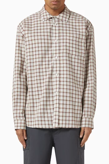 Checkered Shirt in Cotton & Wool