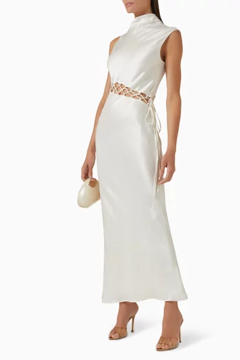 Huxley Cowl Lace-up Dress