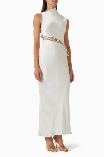 Huxley Cowl Lace-up Dress