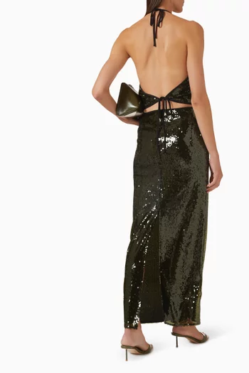 Olympia Sequin-embellished Top