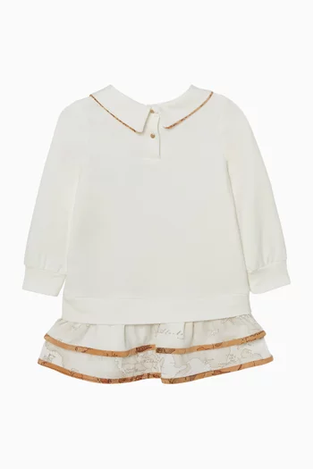 فستان بياقة قطن