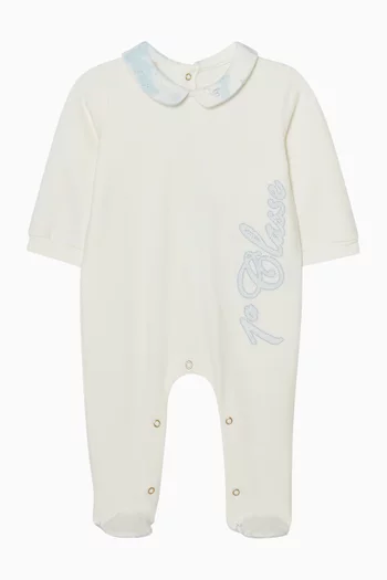Collared Logo Pyjama Suit in Cotton