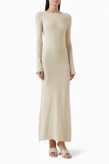 Olivia Open-back Dress in Viscose-jersey