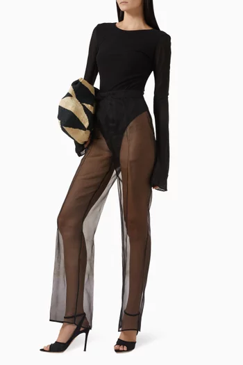 بنطال جينيفيف قماش شبكي