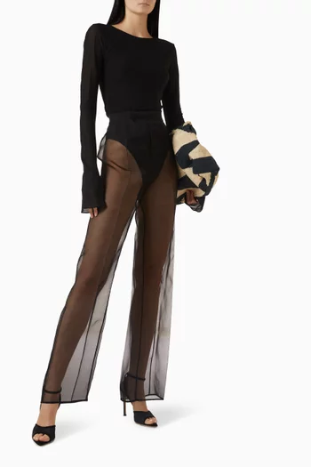 Tanya Pearl-button Bodysuit in Jersey