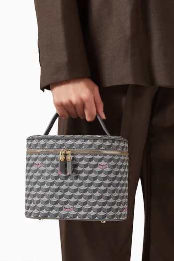 Dream Vanity Case in Scale Canvas & Leather