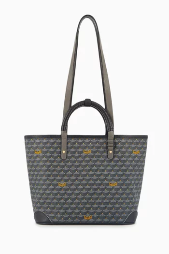 Double Battle 27 Tote Bag in Coated-canvas & Leather