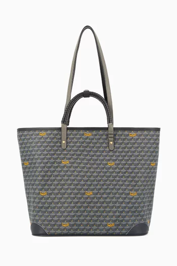 Double Battle 35 Tote Bag in Scale Canvas & Leather