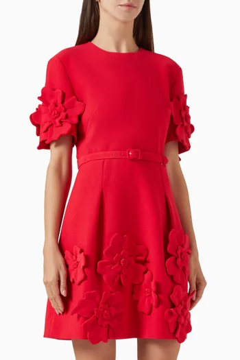 Aurelie Floral Applique Mini Dress