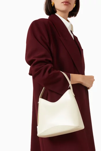 Mini Egg Shoulder Bag in Leather