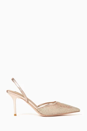 Martini 75 Crystal-embellished Pumps in Mesh