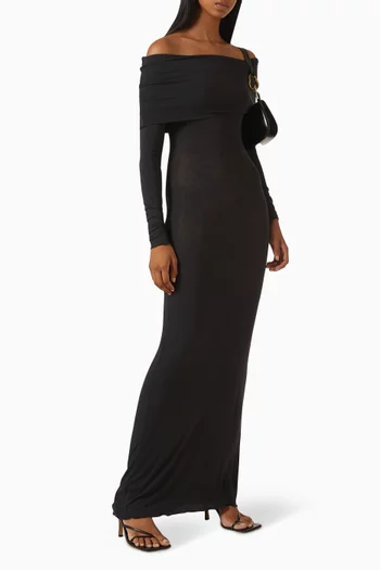 Sheer Modal Off Shoulder Long Dress