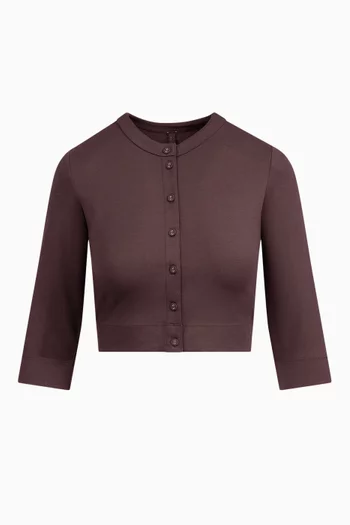 Smooth Lounge Cropped Cardigan