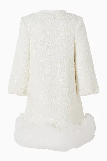 Jeanette Sequin Dress in Boucle