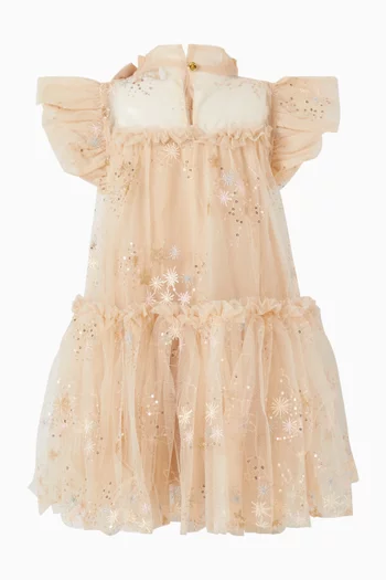 Marietta Glitter Star Dress in Tulle