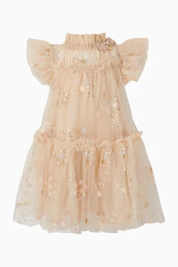 Marietta Glitter Star Dress in Tulle