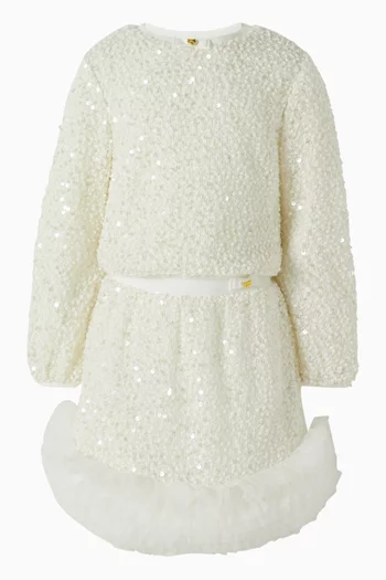 تنورة جانيس مطرزة بالترتر بوكليه