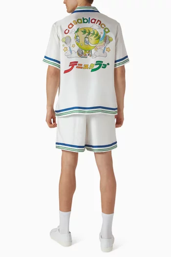 قميص بجالبة حظ كرة تنس تويل حرير