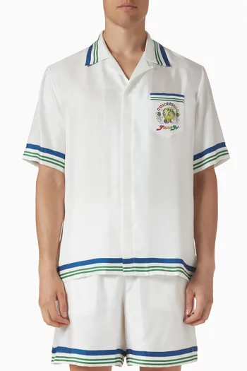 قميص بجالبة حظ كرة تنس تويل حرير