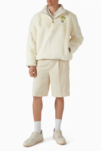 جاكيت مزين بجالب الحظ للتنس فرو صناعي