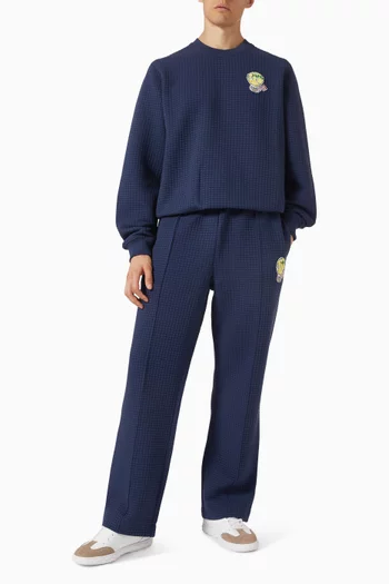 Tennis Mascot Quilted Sweatshirt in Cotton-blend