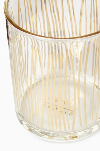 Tamrah Golden Striped Glass Cup