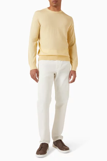 Crewneck Sweater in Mélange Cashseta