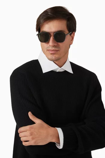 نظارة شمسية أوريزونت I بإطار أفياتور أسيتات ومعدن