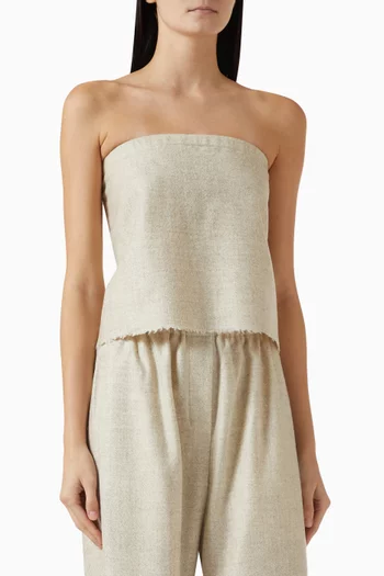 Strapless Top in Wool