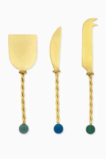Torchon Cheese Knifes, Set of 3