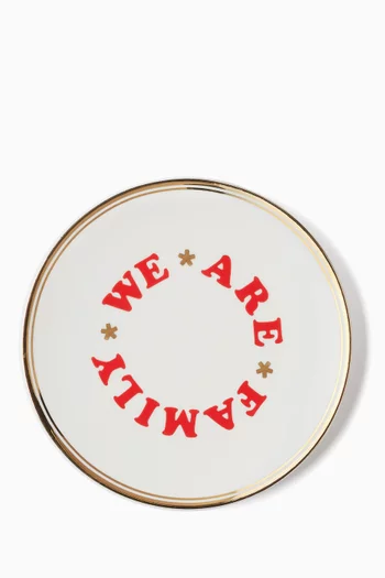 'We Are Family' Plate in Porcelain