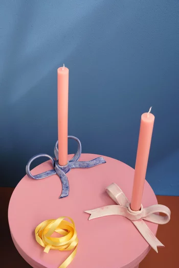 حامل شمعة فيوكو بتصميم عقدة بورسلين