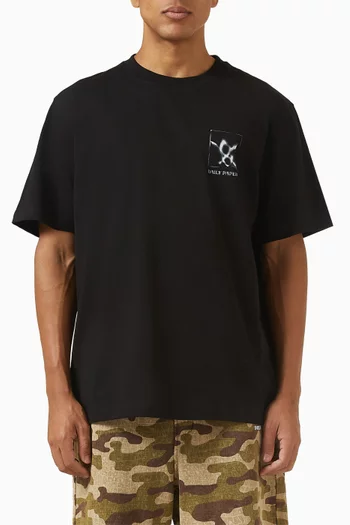 Shadow Grid T-shirt in Cotton