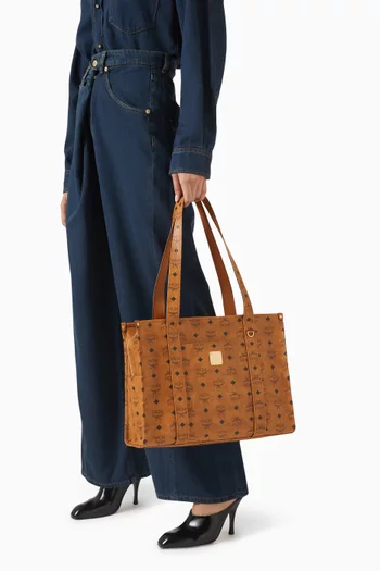 Large Aren School Tote in Visetos Canvas