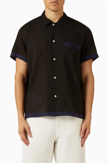 قميص مزين بقلب قطن فوال