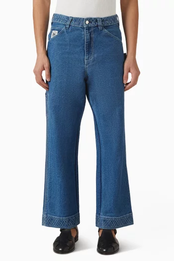 بنطال جينز كينولي بروك مطرز دينم