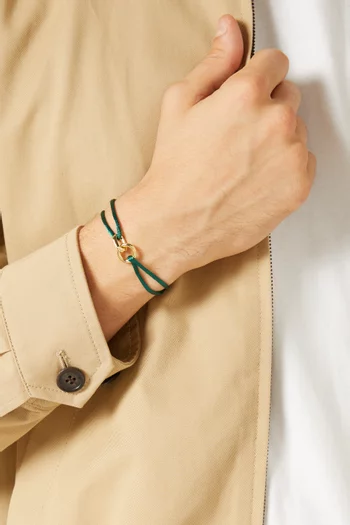 سوار اليمنت بتصميم حبل فضة مطلية ذهب عيار 14