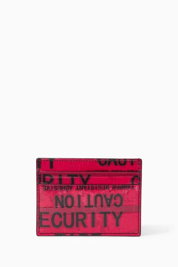Tape Type Card Holder in Leather
