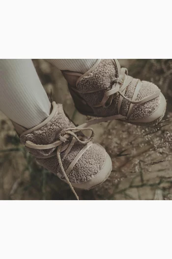 Cassi Booties in Faux Fur & Leather