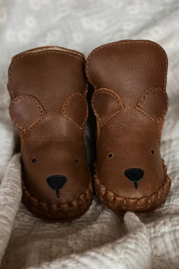 Kapi Classic Bear Booties in Leather