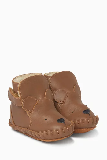 Kapi Classic Bear Booties in Leather