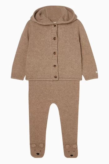 Brittan Bear Cardigan in Merino Wool