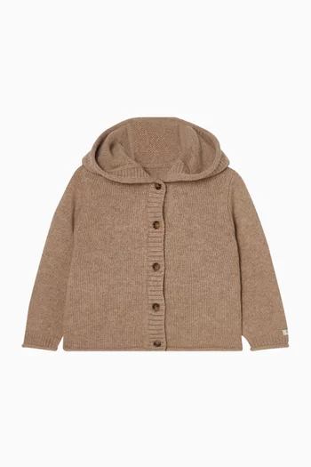 Brittan Bear Cardigan in Merino Wool