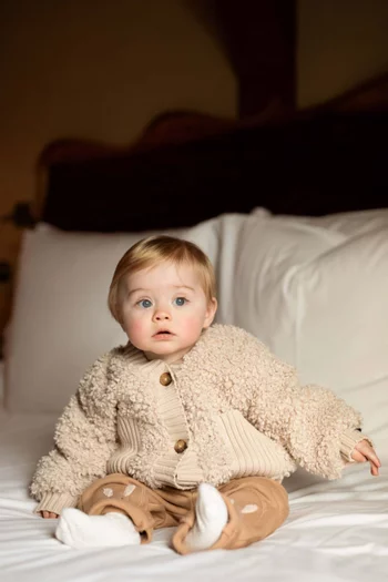 Olaan Cardigan in Soft Teddy Fabric