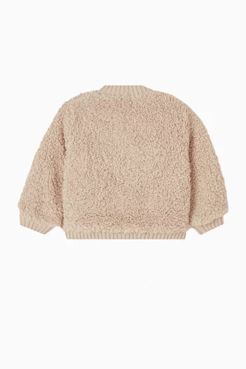 Olaan Cardigan in Soft Teddy Fabric