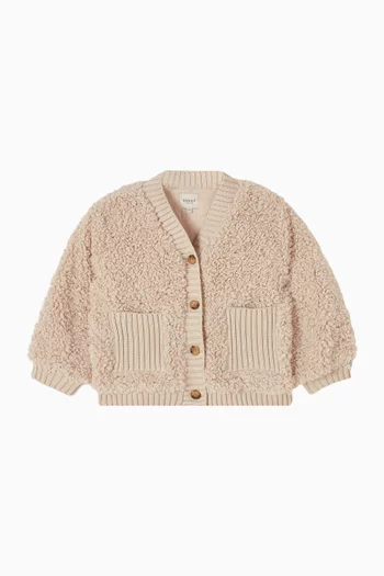 Olaan Cardigan in Soft Teddy Fabric